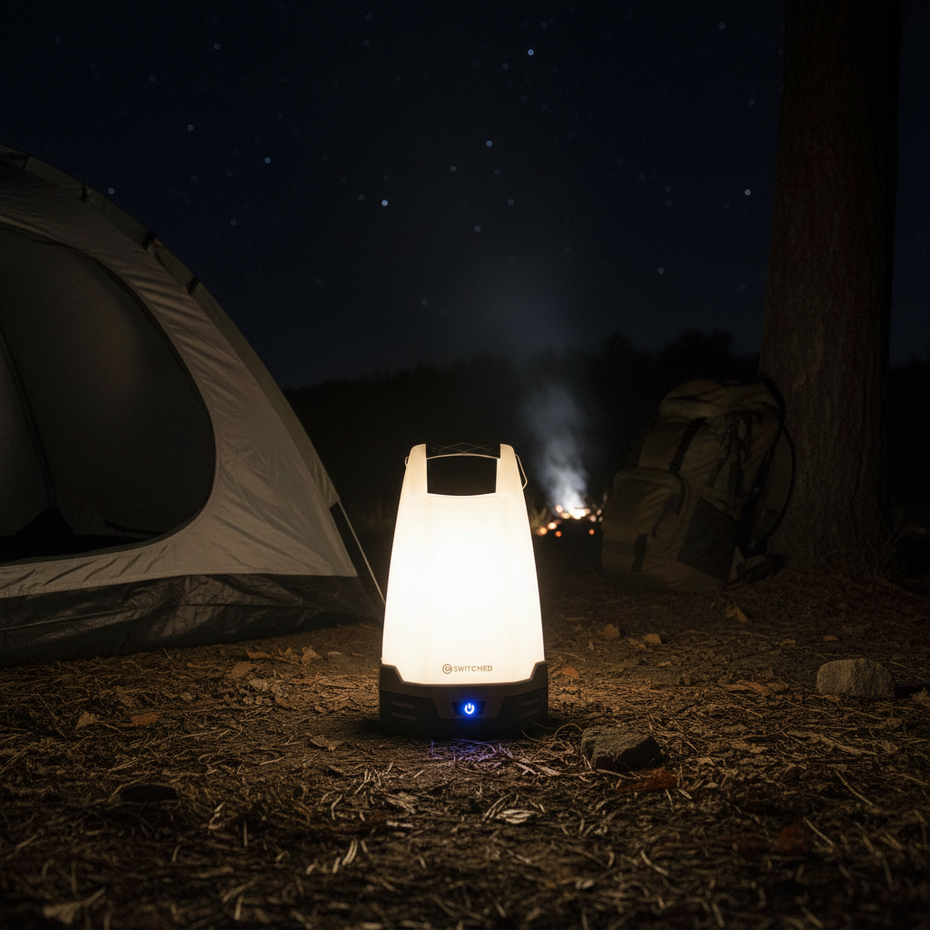 Switched Rechargeable Lantern | Charge Ports & Type Cable Incl | Nova