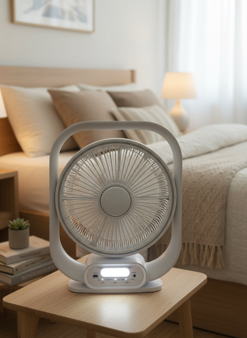 Rechargeable Fan 12” x 30cm - 220v AC/DC Operated ￼