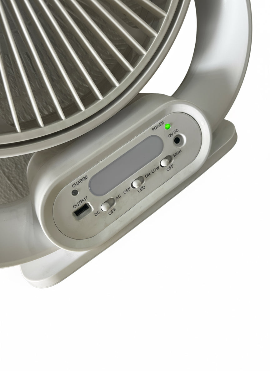 Rechargeable Fan 12” x 30cm - 220v AC/DC Operated ￼