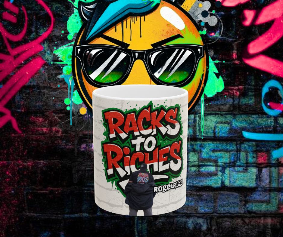 Official RogerRacks Racks to Riches Subliamtion 11oz Mug