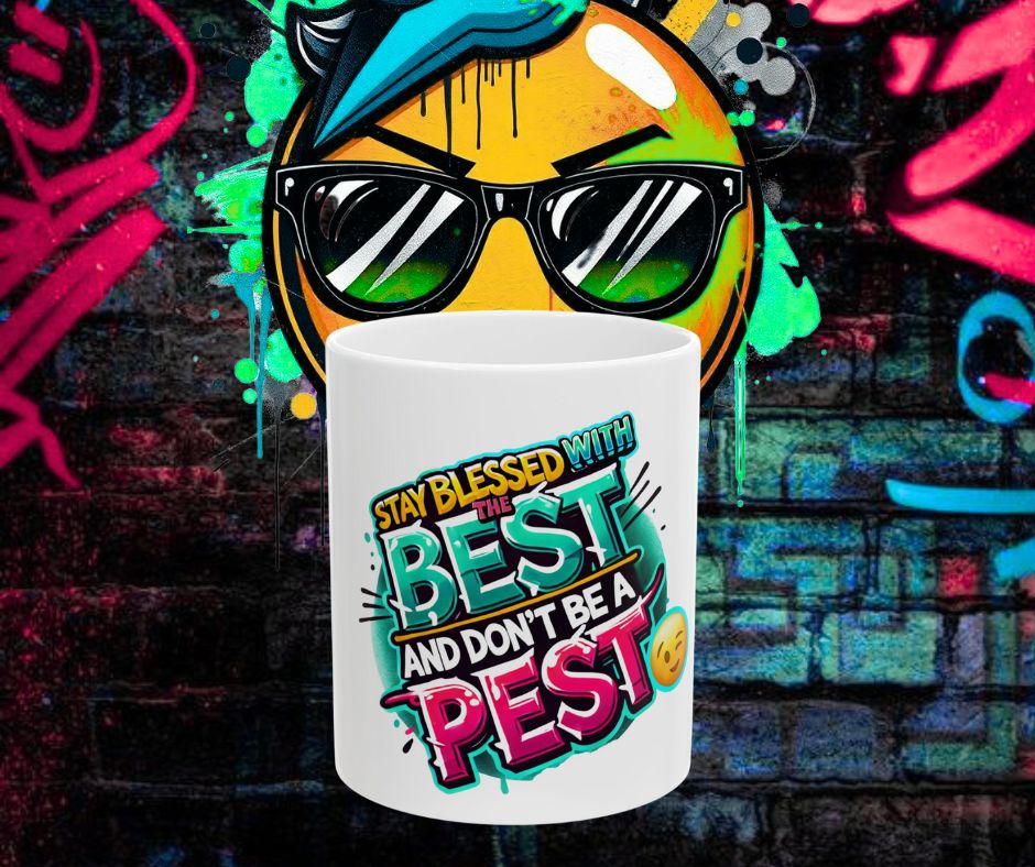 Official RogerRacks Stay blessed Logo Mug 11oz Sublimation print