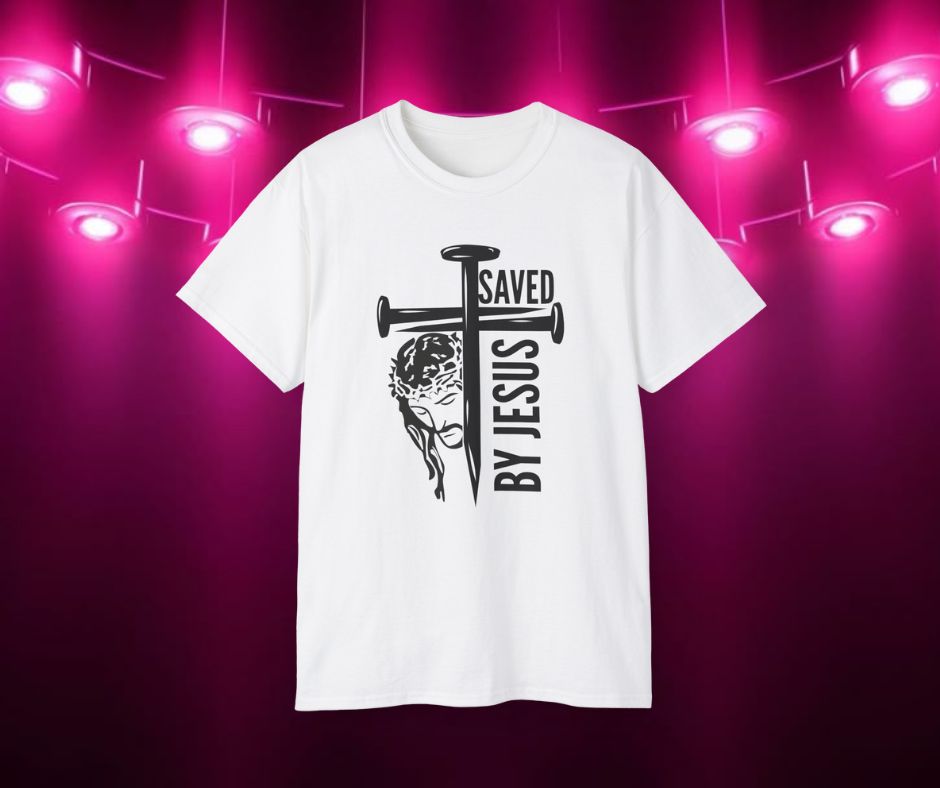 Saved by Jesus Sublimation Print T-shirt